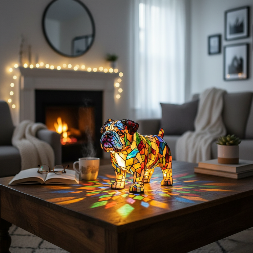 Serenata Bulldog – Guardador da Luz Aconchegante