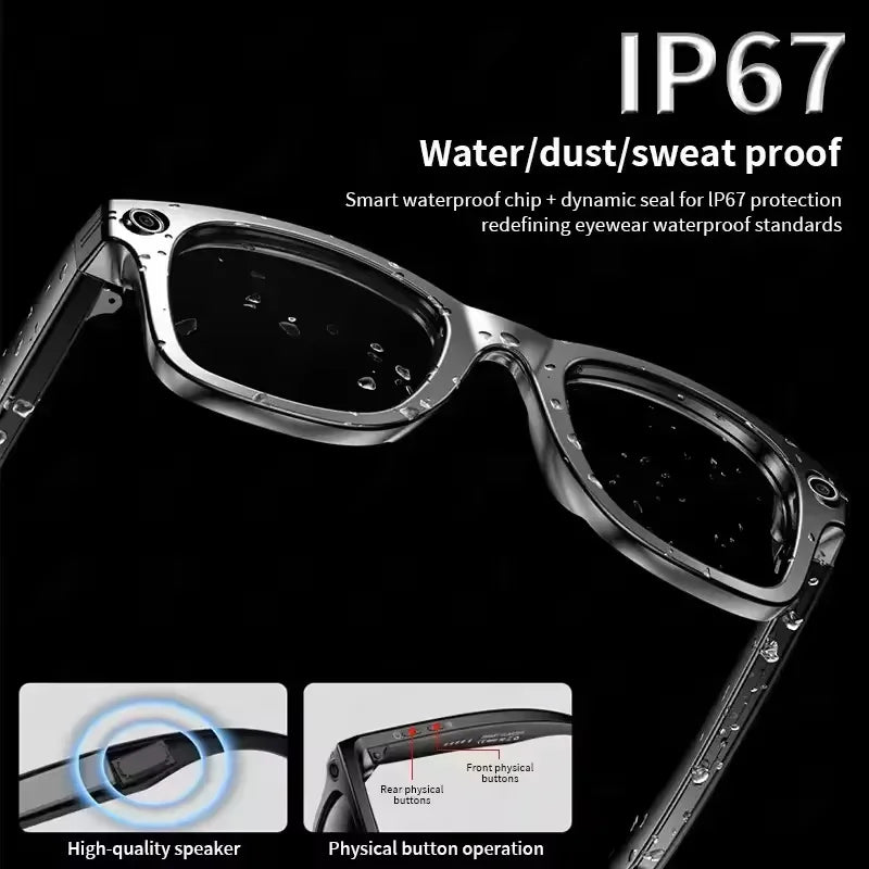 AI Smart Glasses with Camera & Bluetooth